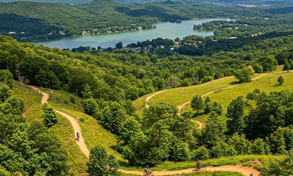 aerial mountain view